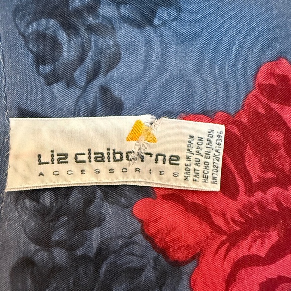 Liz Claiborne Floral Silk Scarf 🇯🇵– Made in Japan – Vintage 1994 - Picture 8 of 9